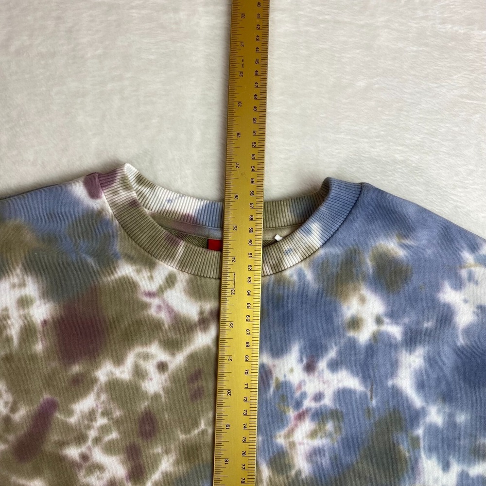 HUGO Crew Neck Sweatshirt Tie Die All Over Print Size XL Trippy Streetwear Black - Picture 4 of 6